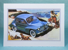 RENAULT 4 CV - GREETING CARD -