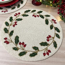 Set of 6, Handmade beaded