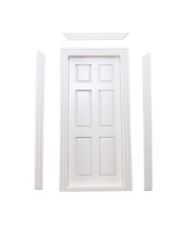 Dolls House White 6 Panel Interior Door Miniature Builders DIY Accessory 1:12