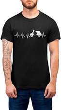Mens MOD Scooter T-Shirt Pulse Heartbeat 70s Music Moped Retro Christmas Gift