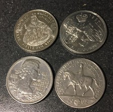 UK five pound £5 coins