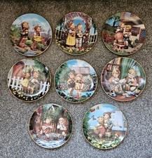 8 x Danbury Mint M.I Hummel Little  Companions Collector Plates