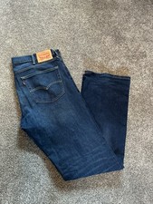 Levi’s 527 Western Bootcut Dark Blue Denim Jeans - Mens W38 L34 - Button & Zip