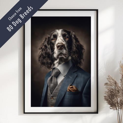 Smartly dressed dog portrait - smartly,