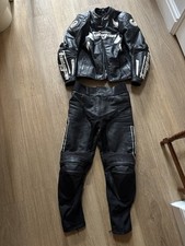 FURYGAN mens motorcycle leather suit 2 piece used