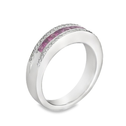 18ct white gold pink sapphire - gold,