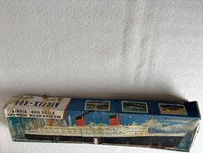 Vintage Airfix RMS Queen Elizabeth 1/600 Scale Kit Model Unmade/Incomplete