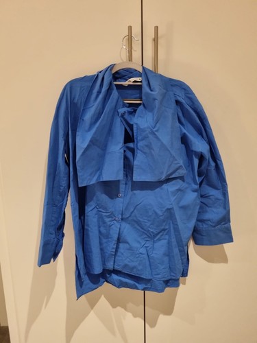 Zara blue poplin - blue, oversized