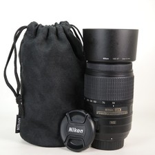 Nikon AF-S 55-300mm F4.5-5.6 G VR DX Lens, Both Caps, Hood & Pouch, Excellent.