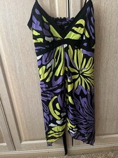 Jane Norman Black Floral Dress with Straps Size S