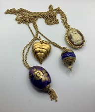 Three Vintage Perfume Pendants