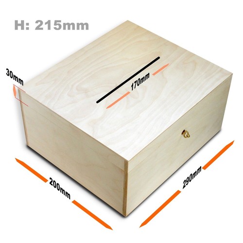 Wooden box lockable plain - 🌿wooden,