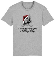 YORKSHIRE TERRIER Christmas Dog T-Shirt Adults Kids Woof Wishes Tail Wags Yorkie