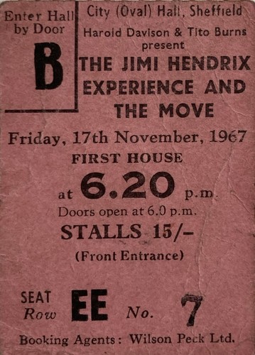 Jimi hendrix concert ticket - jimi,