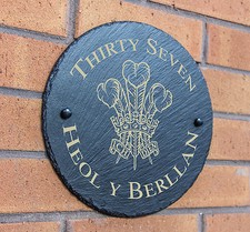Personalised 27cm Round Slate