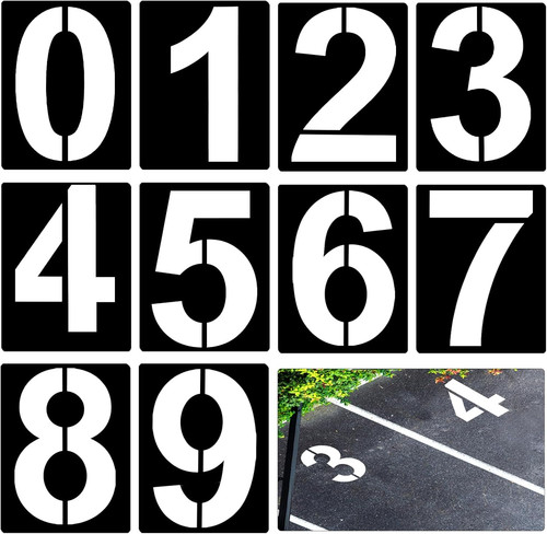 10pcs inch large number - large,