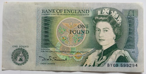 Pound note circulated - pound, in