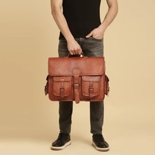 Vintage leather bag, messenger