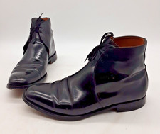Sanders Mens Diplomat Black Leather Dress Boots Laced UK 10