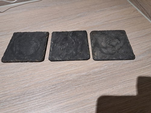Natural slate coasters - natural,