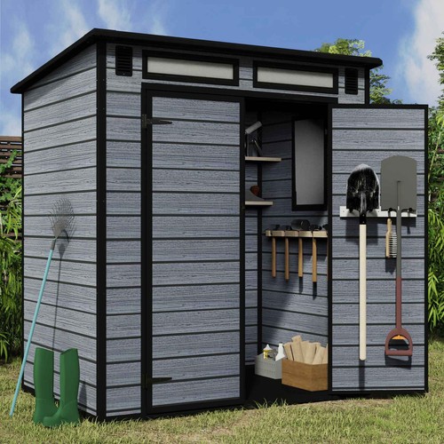 6x4ft plastic garden shed pent - 6x4ft,