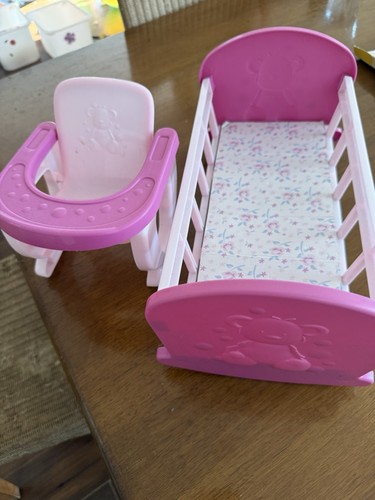 Dolls wooden high chair mini - wooden,