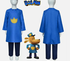 Kids Book Day Dog Man Cartoon Christmas Costume Jumpsuit Mask Party Fancy DressR