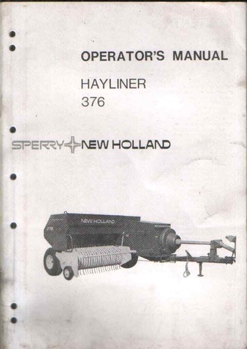 New holland baler 376 - holland, hayliner