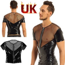 UK Men's Shiny PVC Leather