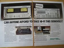 RANK ROTEL HI-FI EQUIPMENT POSTER ADVERT READY TO FRAME A3 SIZE FILE M