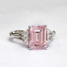 5.24CT Emerald-Cut Pink