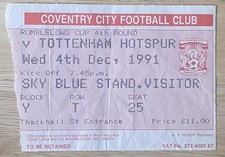 Match Ticket Coventry City v