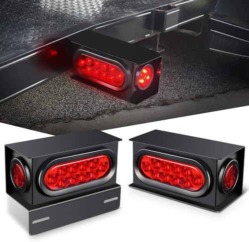 2pcs steel trailer light boxes - 2pcs,