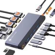 USB C Docking Station Quad