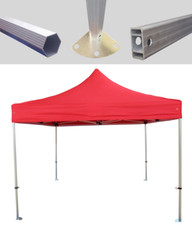 MCD Pop 40mm Red Commercial Pop Up Gazebo 3m x 3m Easy Up Market Stall 
