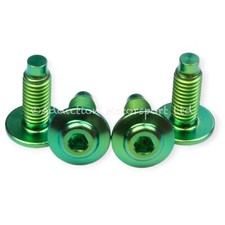 4x Green Titanium Heel Plates