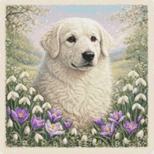 Hungarian Kuvasz Puppy Dog In