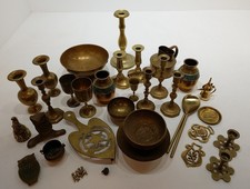 Job Lot Vintage/other Brass - Resale/Reuse: may contain other metal.  Approx 8kg