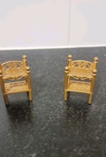 Sylvanian Families Deluxe Brass Bed Spares. Side Tables X 2