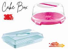 Plastic Cake Storage Box with Lid Brownie Containers Reusable Easy Transport Box