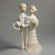 Lladro Wedding Day #4808 Porcelain Bride & Groom Figurine Spain. No Box.