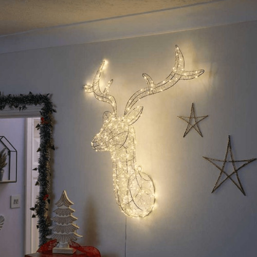 Christmas stag head wall - christmas,