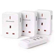 Wireless Remote Control Plug Socket 3 Pack With Remote
