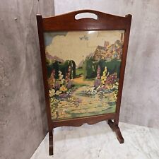 Vintage Oak Frame Fire Screen