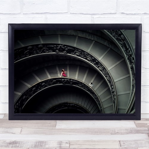 Spiral stairs red dressed - spiral,