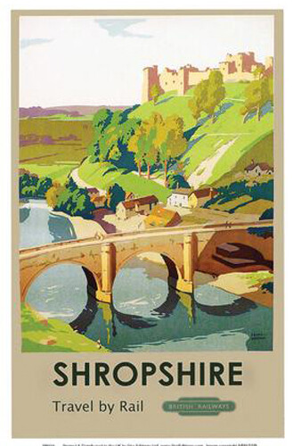Vintage shropshire art print - art,
