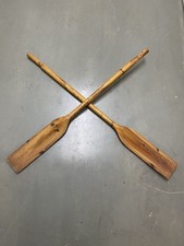 Large Vintage Pair Wooden Oars