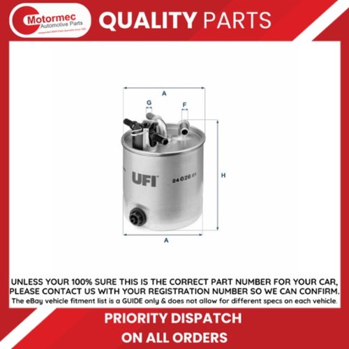 Ufi fuel filter for - ufi, nissan