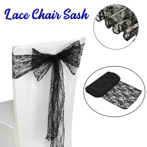 Black lace bow - black, chair