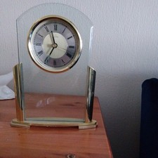 Acctim Quartz Brass And Glass Mantle Clock
